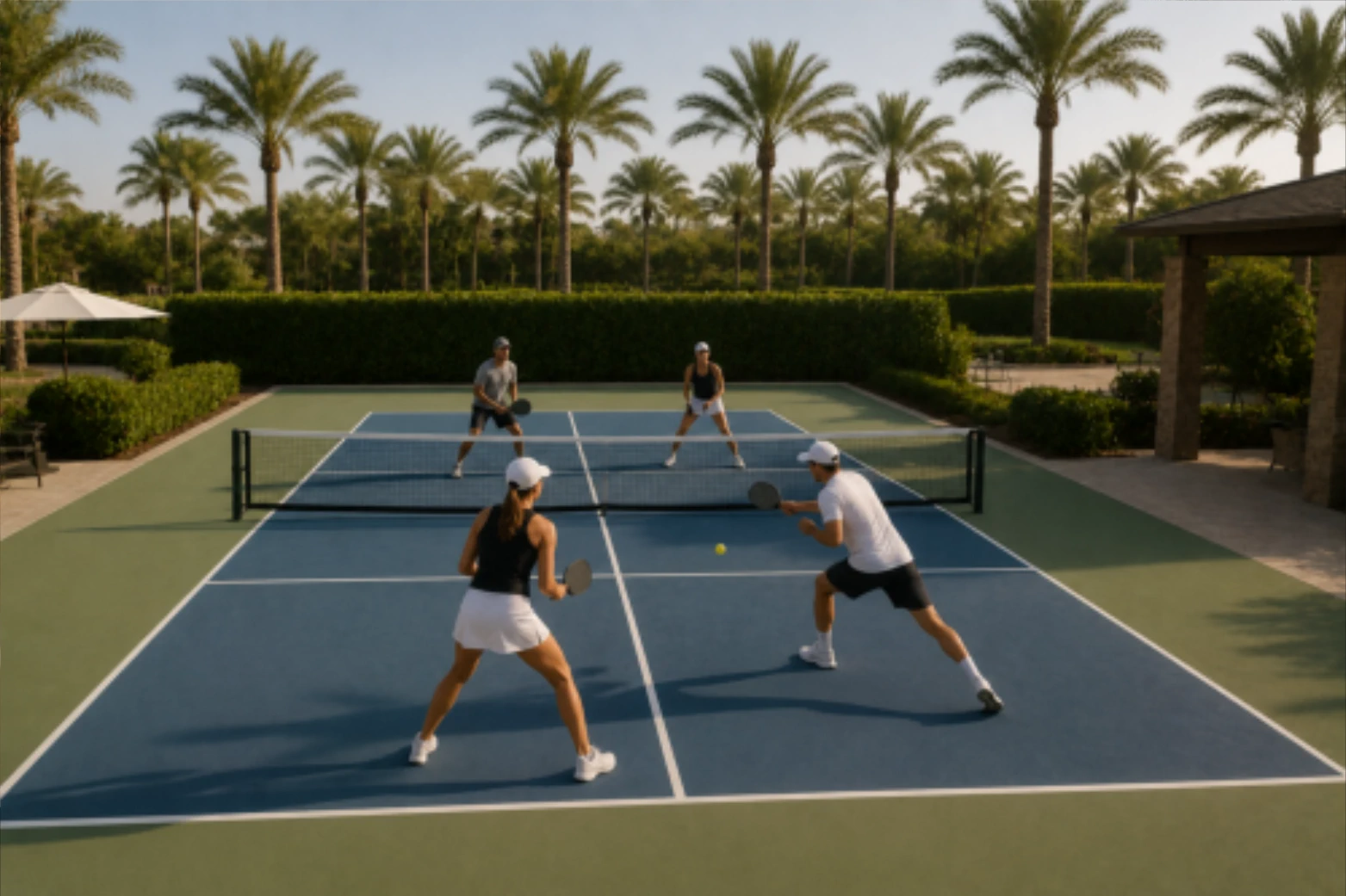 Social pickleball at Desert Palm Racquet Club