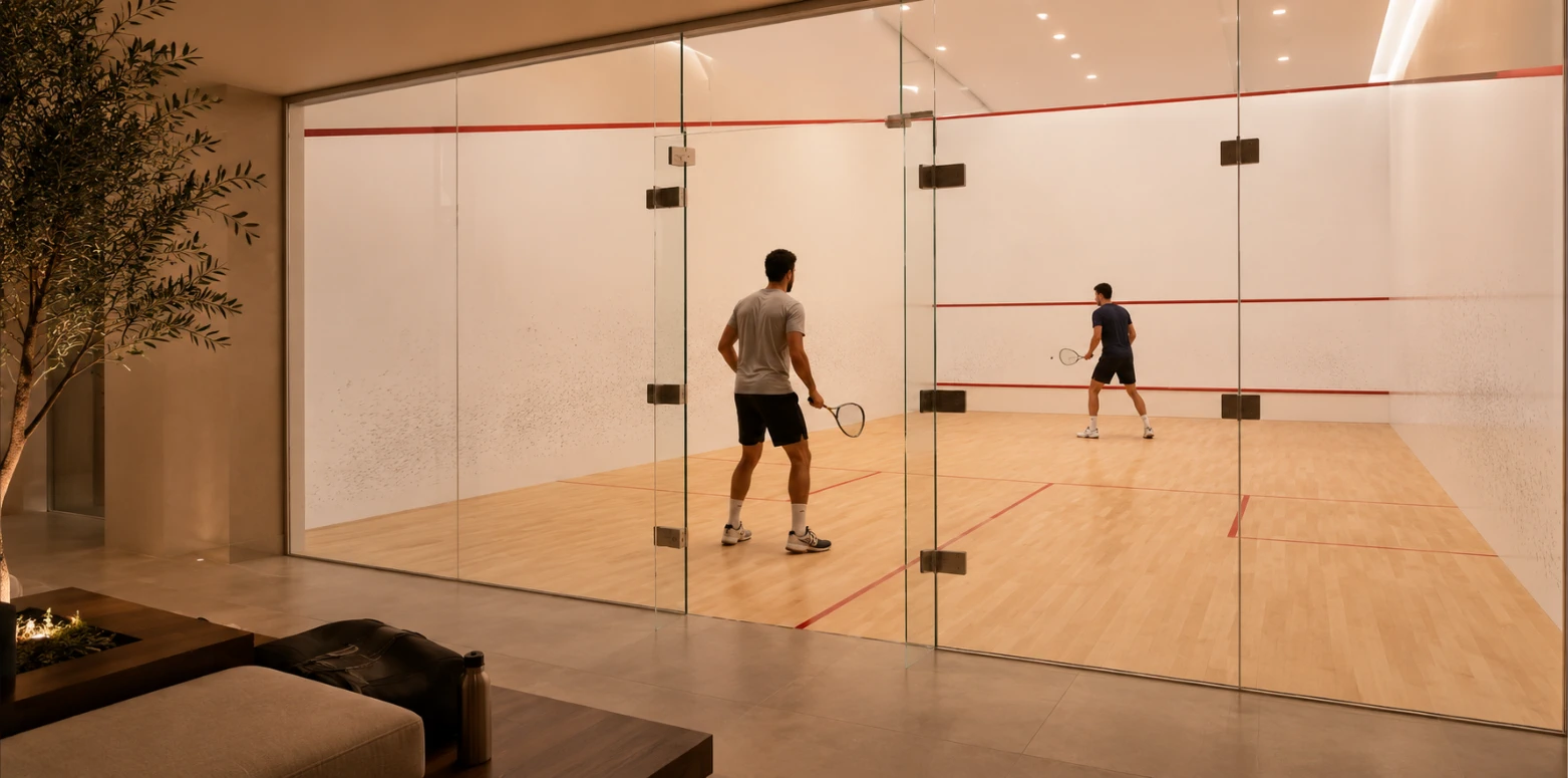 Squash court at Desert Palm Racquet Club