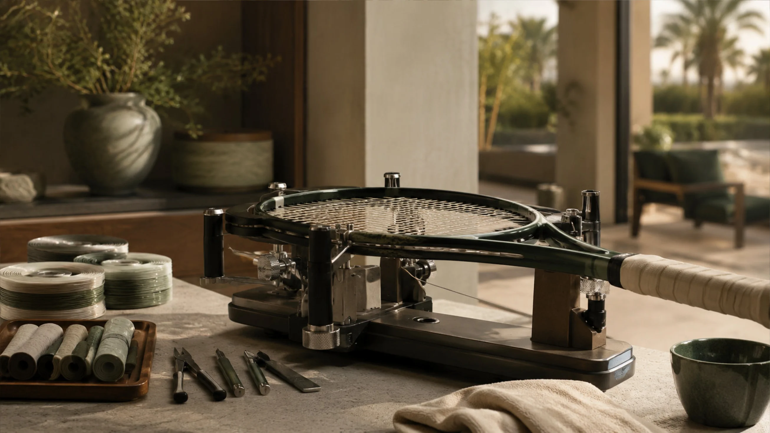 Racket stringing and racket services at Desert Palm Racquet Club